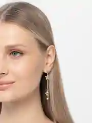 Бежевый серьги новогодние / серьги-подвески новогодние