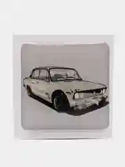 Молочный 3d наклейки на телефон с тачками "JDM" drift, объёмные стикеры на телефон с машинками