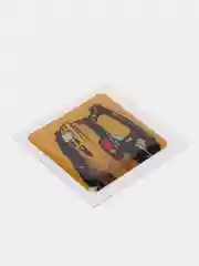Светло-жёлтый 3d наклейки на телефон с тачками "JDM" drift, объёмные стикеры на телефон с машинками