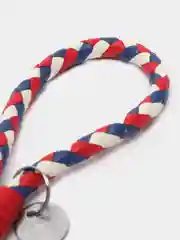 Бордовый плетеный брелок для ключей