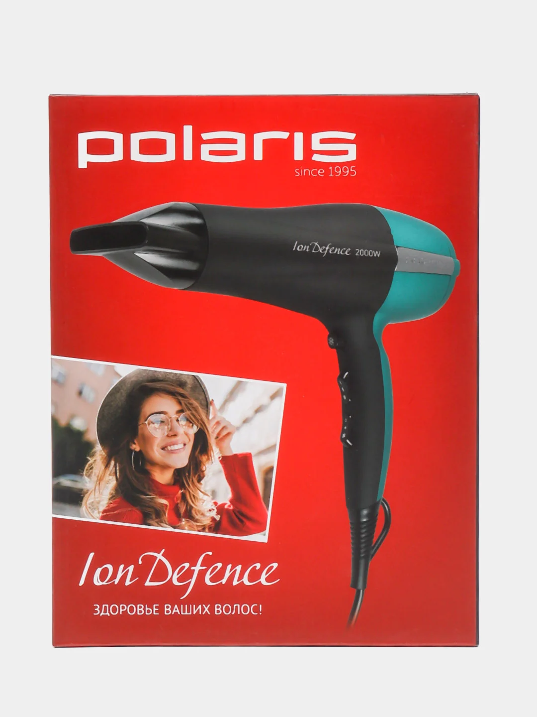 Фен Polaris PHD 2245Ti, черный/ зеленый