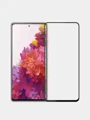 Черный защитное стекло Samsung Galaxy S20 FE, S20FE, Самсунг Галакси С20 ФЕ, С20ФЕ