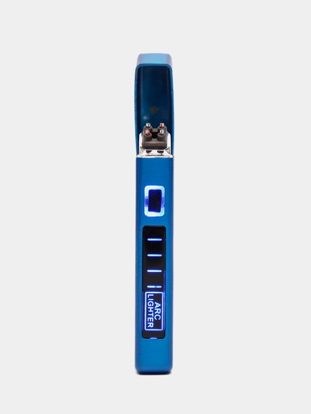 Синий зажигалка электронная USB Plazma в подарочной упаковке
