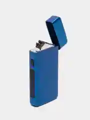 Синий зажигалка электронная USB Plazma в подарочной упаковке