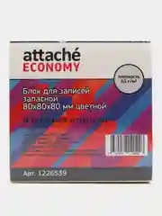 Блок для записей Attache Economy, 80x80x80мм, разноцветный