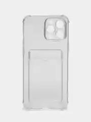 Прозрачный силиконовый неоновый чехол с визитницей для iPhone 12 / 12Pro / 13 / 13Pro / 13Pro max