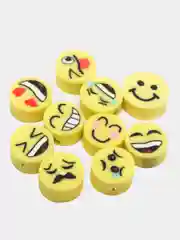 Лимонный бусины из полимерной глины