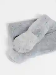Серый шапка/шарф/варежки/капюшон/медведь/тёплая/зима-осень/накидка плюшевая с ушками/капор