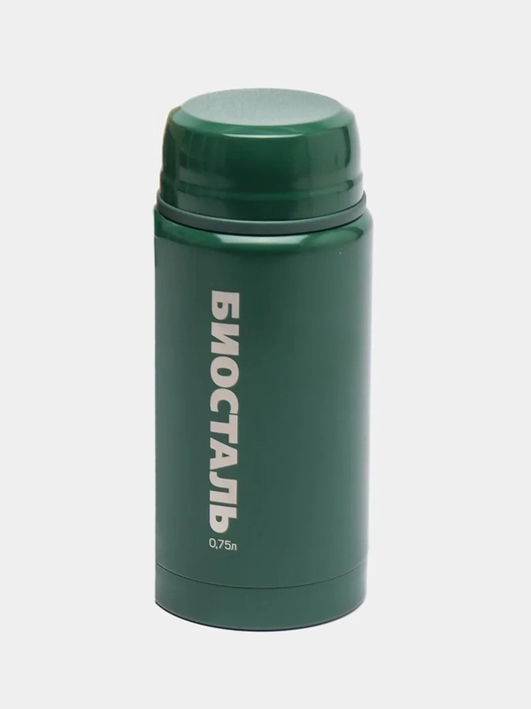 Термос Biostal-Охота NTS-750G с широкой горловиной, суповой, с ложкой, 0,75 л