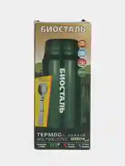 Термос Biostal-Охота NTS-750G с широкой горловиной, суповой, с ложкой, 0,75 л