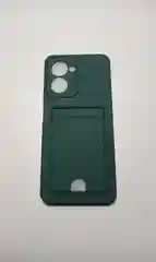 Алый чехол REALME C33 с защитой камеры и карманом для пластиковой карты