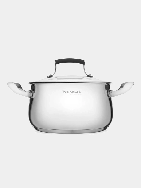Кастрюля с крышкой Vensal Nouvel accord VS1518 из нержавеющей стали 6,1л (24см)