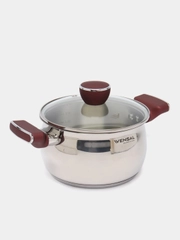 Кастрюля из нержавеющей стали Vensal Joli VS1544, с крышкой, 2.4 л, 18 см