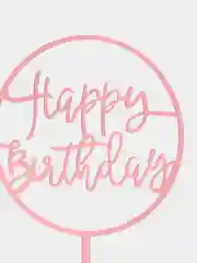 Вишнёвый украшение для торта "С днем родждения", топпер "Happy Birthday"