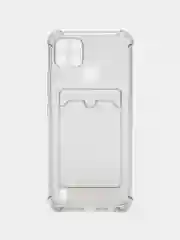 Черный противоударный чехол с карманом для карт Realme C21, C25, C11, 2021, C25, C30, C31, C33, C35