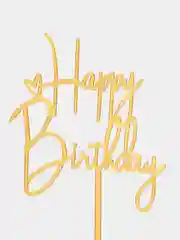 Горчичный украшение для торта "С днем родждения", топпер "Happy Birthday"