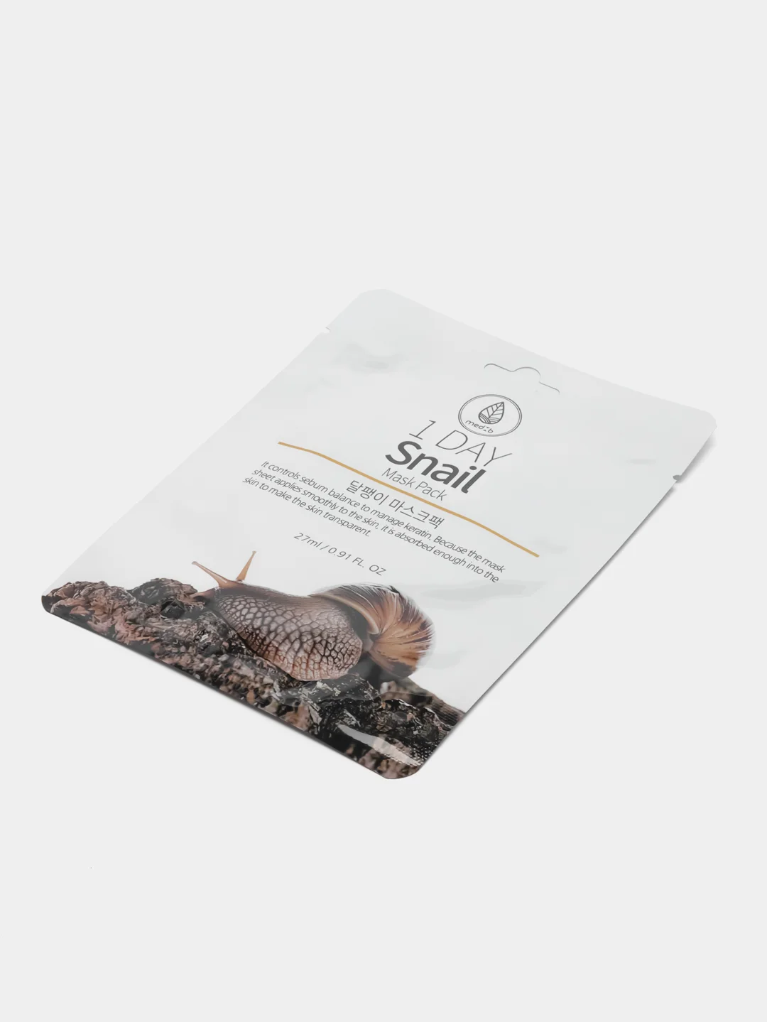 Тканевая маска MedB "1 Day Snail Mask Pack", с муцином улитки