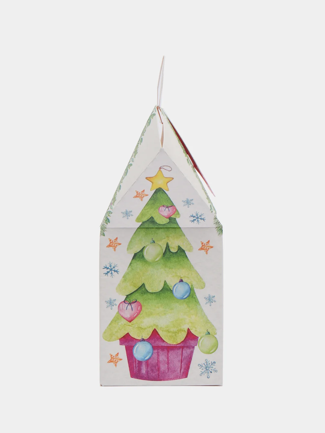 Новогодняя коробка "Домик зверят", 9,1 х 7 х 15,7 см