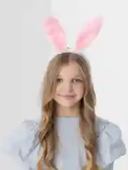 Розовый ободок "Ушки зайчика"