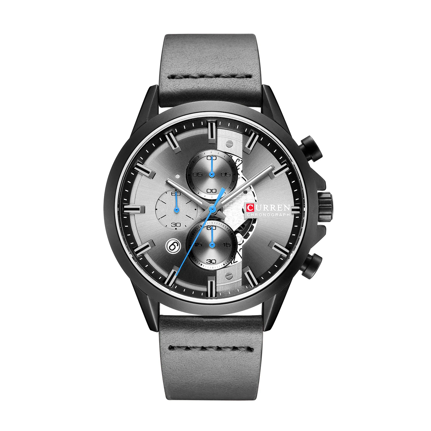 Серый мужские наручные часы Curren 8325 с хронографом