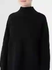Черный свитер женский Oversized, вязаный, в черном и бежевом оттенке