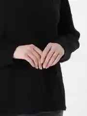 Черный свитер женский Oversized, вязаный, в черном и бежевом оттенке