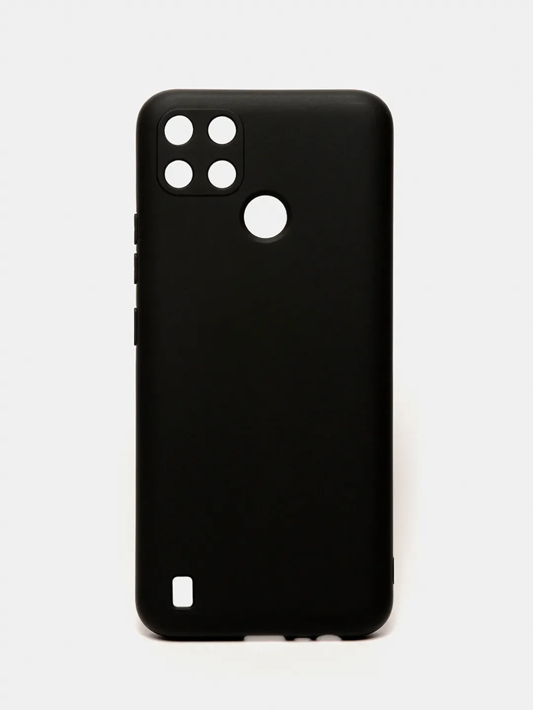 Черный чехол для Realme C21 (Реалми С21), цветной, силиконовый