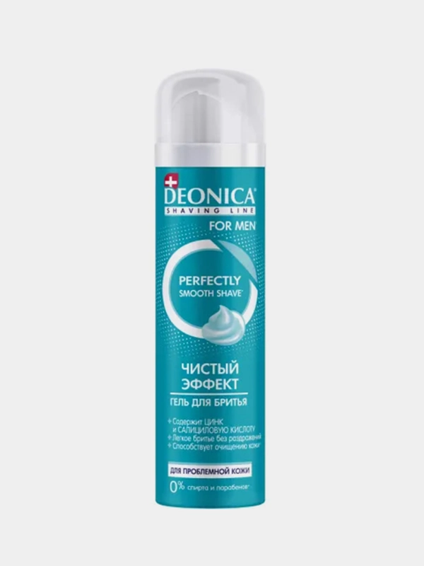 Гель для бритья DEONICA FOR MEN Чистый эффект, 200 мл