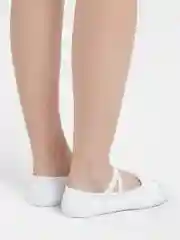 Белый балетки, ткань+кожа