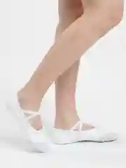 Белый балетки, ткань+кожа