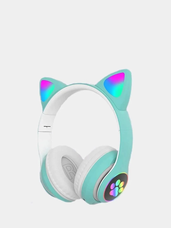 Наушники детские с ушками Cat Ear STN-28, беспроводные, светящиеся