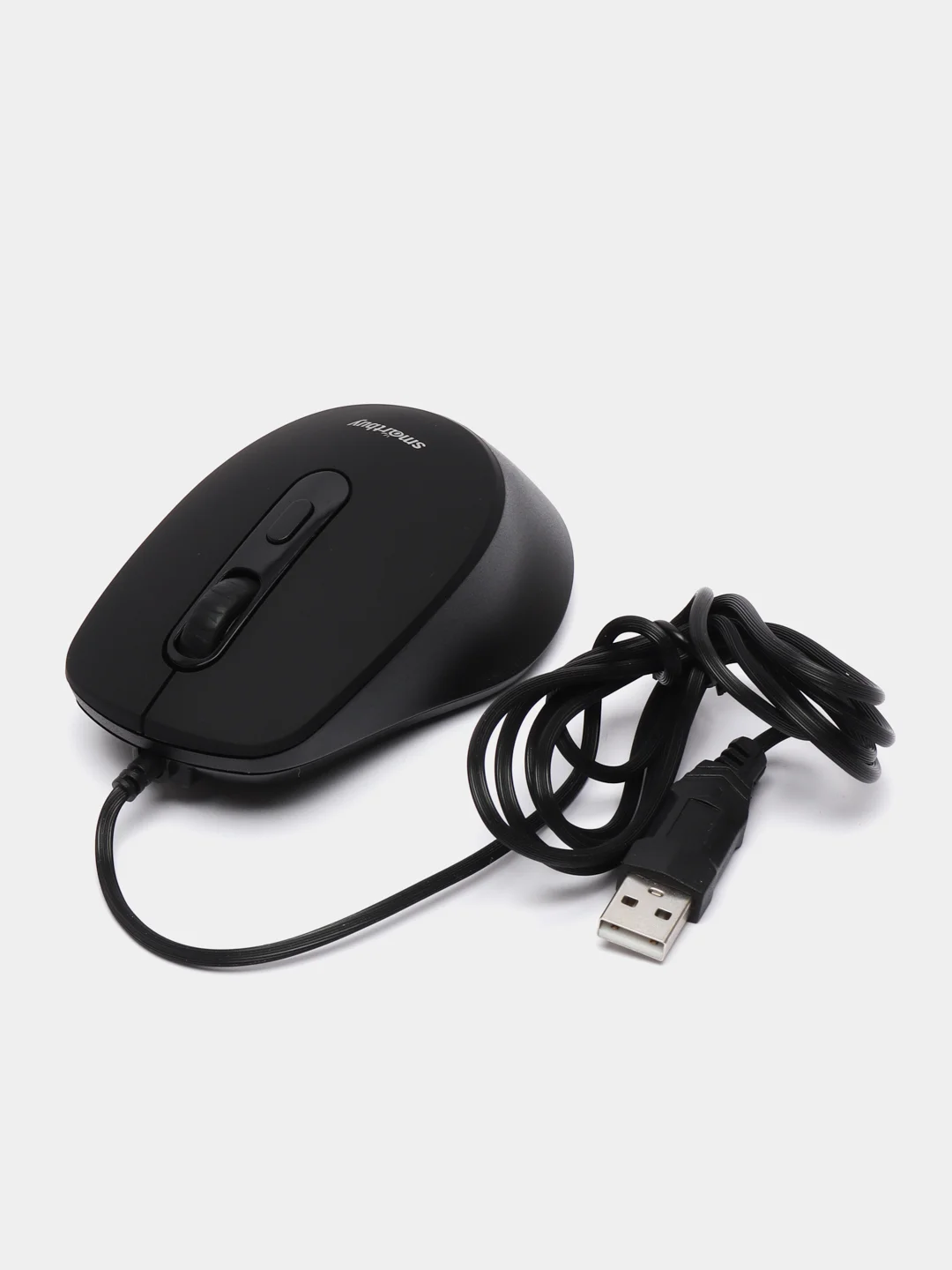 Черный бесшумная проводная мышь Smartbuy One SBM-265