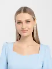 Золотой серьги длинные, вечерние