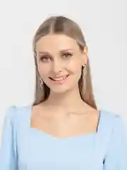 Белый серьги - подвески "Змей",