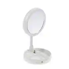 Зеркало Luazon KZ-09, подсветка, настольное, 30 х 16 х 16 см, увеличение х 10, USB, белое