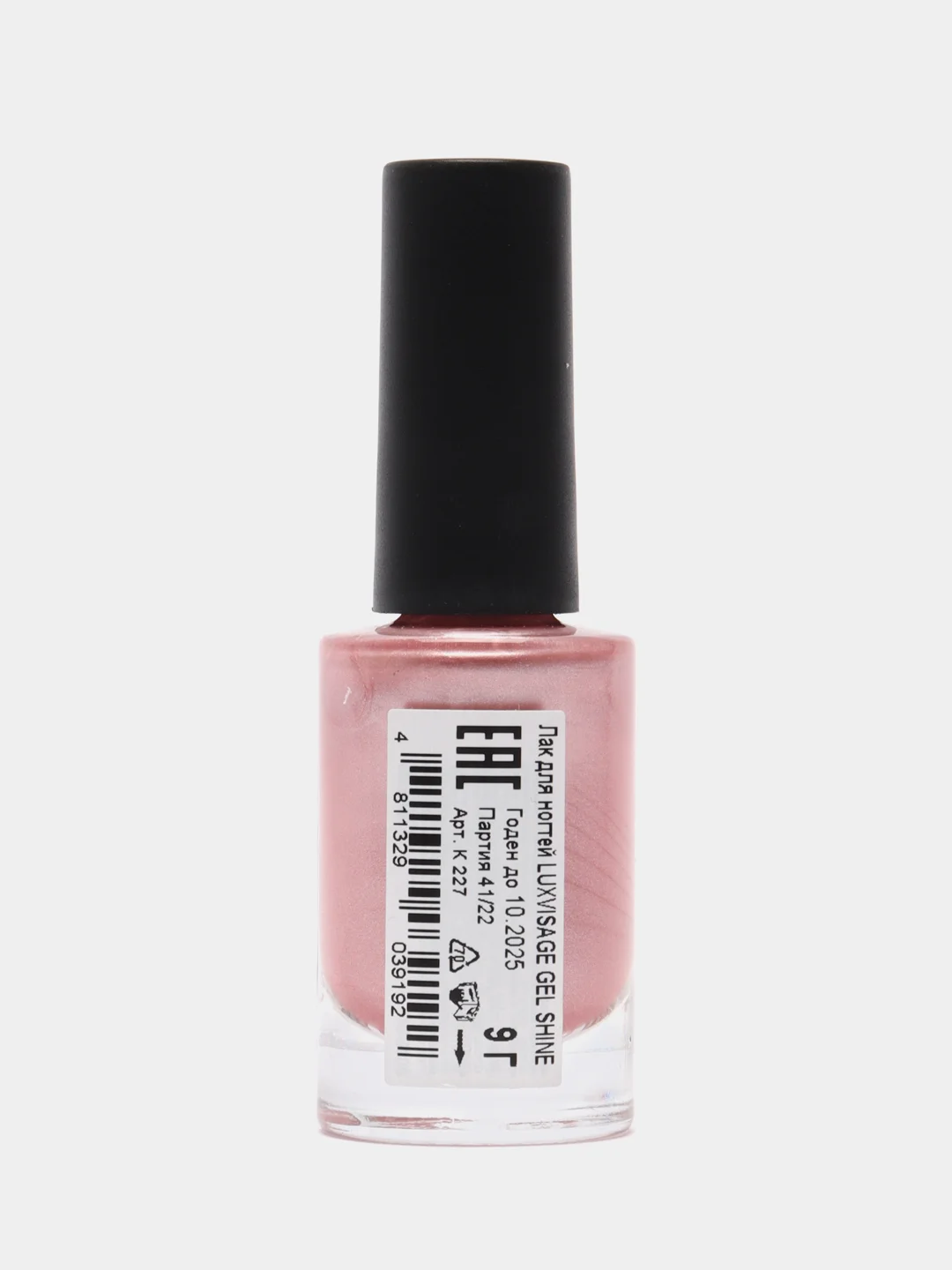 Лак для ногтей LUXVISAGE Gel Shine перламутровый, тон 106, розовый с жемчужным перламутром