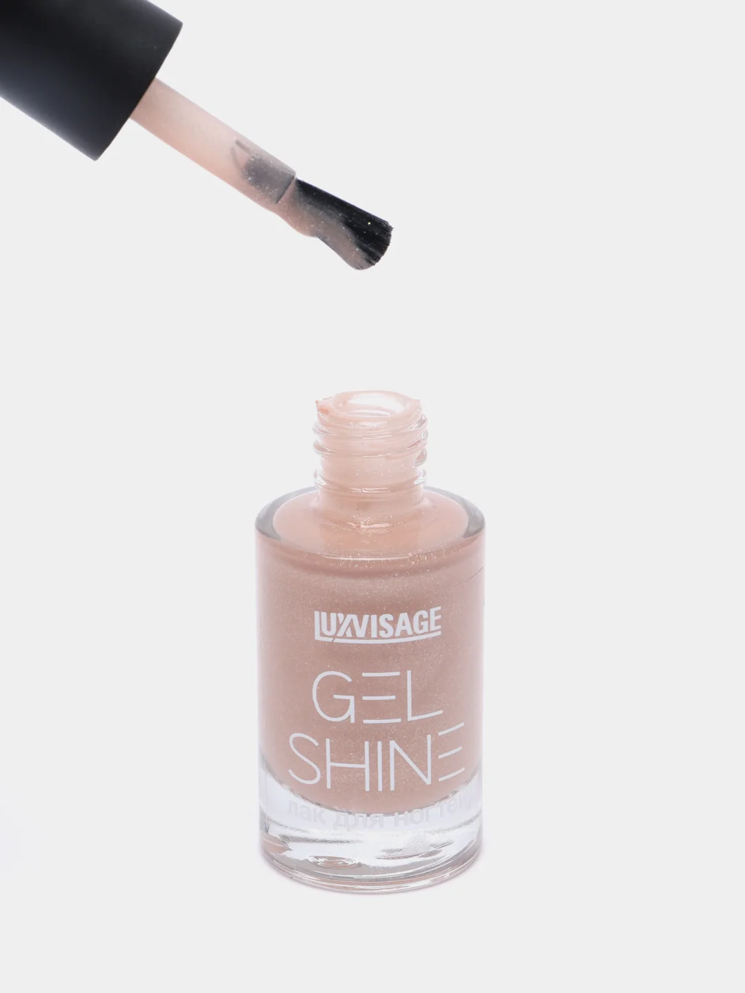 Лак для ногтей LUXVISAGE GEL SHINE, перламутровый тон: 102, светлый бежевый с шиммером