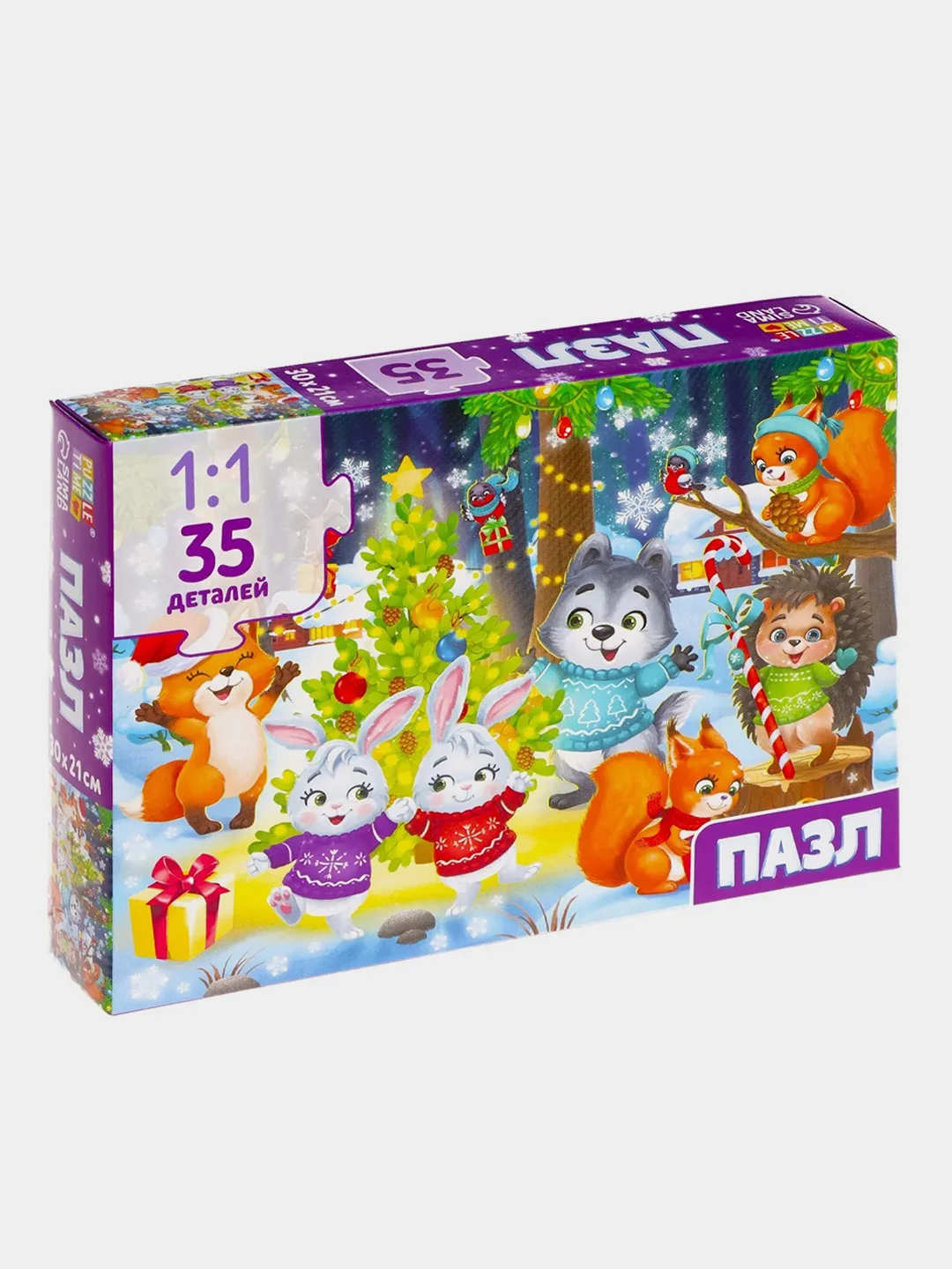 Лайм пазл детский новогодний 54/35 элементов