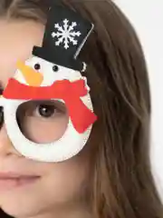 Белый новогодние карнавальные очки, маскарадная маска новогодняя, Новый Год