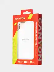 Белый внешний аккумулятор Canyon PB-102, с дисплеем, 10000 мАч