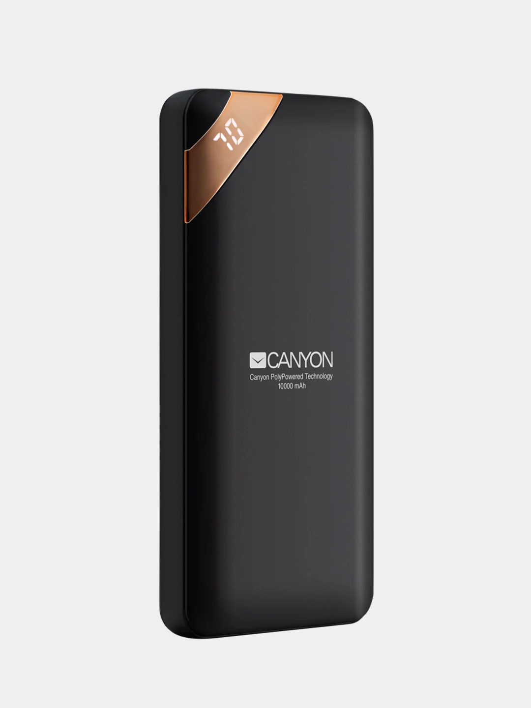 Черный внешний аккумулятор Canyon PB-102, с дисплеем, 10000 мАч