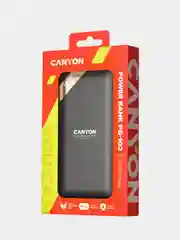 Черный внешний аккумулятор Canyon PB-102, с дисплеем, 10000 мАч