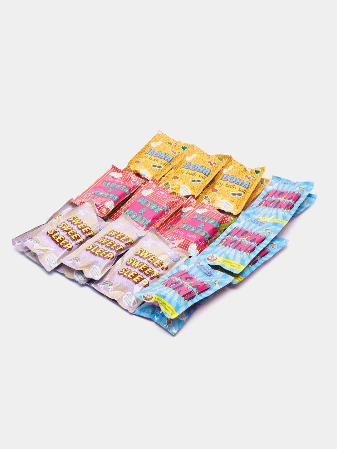 Белый шипучая морская соль для ванн 100гр Candy bath bar 1 шт Подарок на новый год подруге маме
