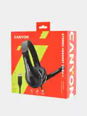 Черный компьютерная гарнитура Canyon CHSU-1, USB, 2 м, черный