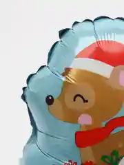 Голубой шар новогодний фольгированный с клапаном