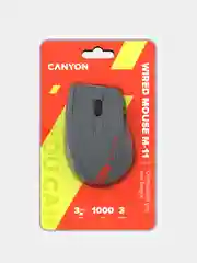 Серый мышь проводная Canyon M-11, 1000 DPI, USB