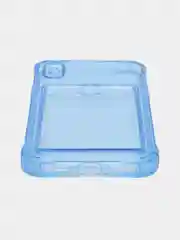 Синий чехол для iPhone XR, 11, 12, 13, 14, Pro, Pro Max, 7, 8+, с карманом для карт, прозрачный