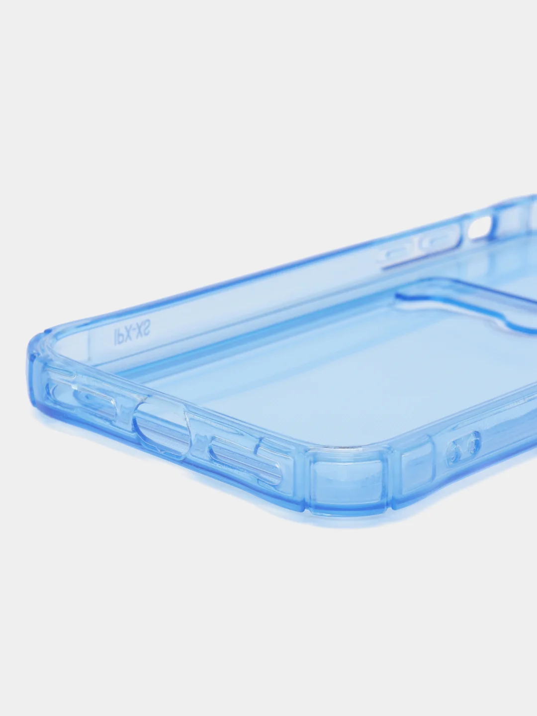 Синий чехол для iPhone XR, 11, 12, 13, 14, Pro, Pro Max, 7, 8+, с карманом для карт, прозрачный