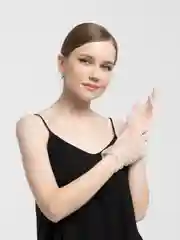 Перчатки в сетку, с жемчугом