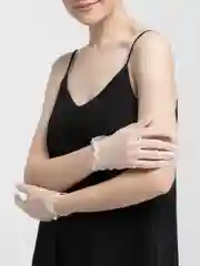 Перчатки в сетку, с жемчугом